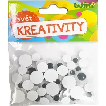 Samolepící dekorace Oči pohyblivé mix velikostí, 60ks, W011807