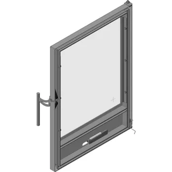 Krbová kamna Romotop Dveře topeniště Barva: Stříbrná