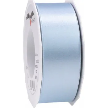 Jedlá dekorace na dort Atlasová oboulící stuha - baby modrá - 2m/ 40mm