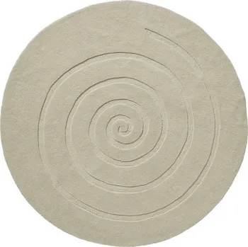Koberec Krémově bílý vlněný koberec Think Rugs Spiral, ⌀ 180 cm ID_1414315