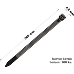 Páska stahovací 4.8x380 100 ks černá