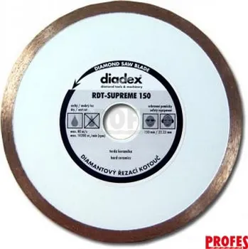 Řezný kotouč Diadex RDT-SUPREME 150 x 22,2 diamantový kotouč