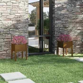 Truhlík ZBXL Zahradní truhlíky 2 ks medově hnědé 50x50x70cm masivní borovice