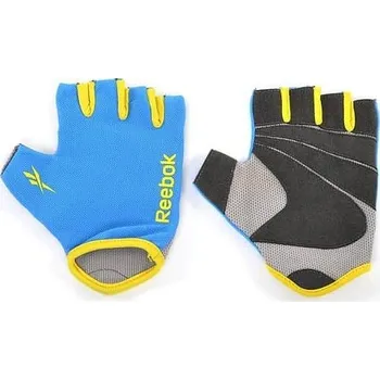 Fitness rukavice Reebok REEBOK FITNESS RUKAVICE VEL. S Modrá + žlutá