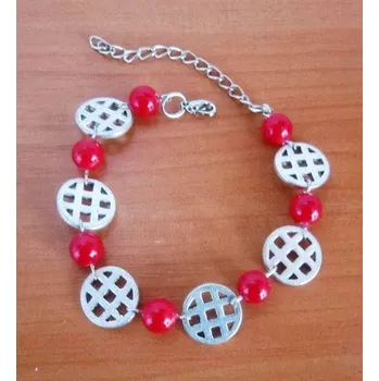 Náramek Náramek Tibet s červeným tyrkysem