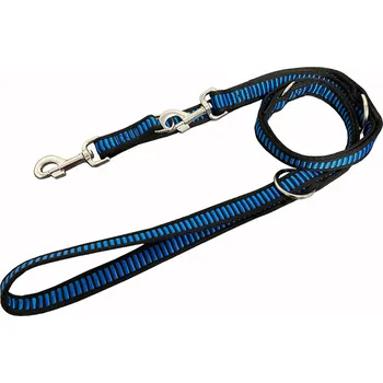Vodítko pro psa HUHUBAMBOO vodítko ŽEBŘÍK přepínací popruhové 240 cm, modré