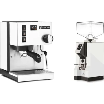 Kávovar Rancilio Silvia BC, white + Eureka Mignon Specialita, CR white