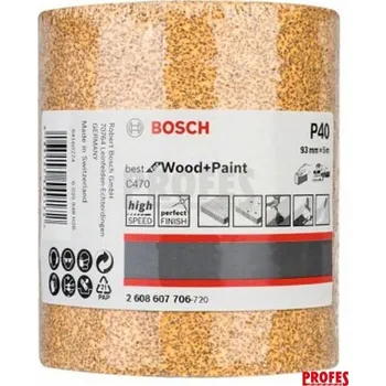 Brusný papír Bosch Role brusného papíru Best for Wood 93mmx5m zr.40,1ks