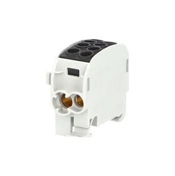 Elektroinstalační krabice Eleman Svorkovnice rozbočovací HLAK 35//1 C L SW, 202A, 1pól., CU, IP20, černá, na DIN