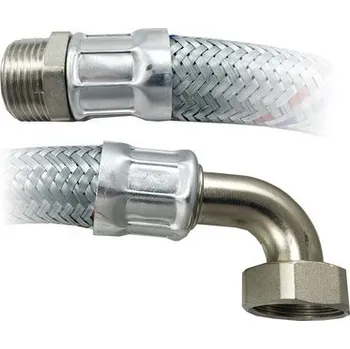 Antivibrační hadice vnější závit 3/4" x s kolenem 3/4" na studenou vodu 40 cm