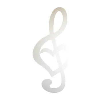 Samolepící dekorace SAMOLEPKA Houslový klíč 004 srdíčko (82 - odrazková reflexní bílá) NA AUTO, NÁLEPKA, FÓLIE, POLEP, TUNING, VLASTNÍ TEXT, TISK, AUTOSAMOLEPKY.cz, POLEPY, OBRÁZEK, LOGO, SAMOLEPKY