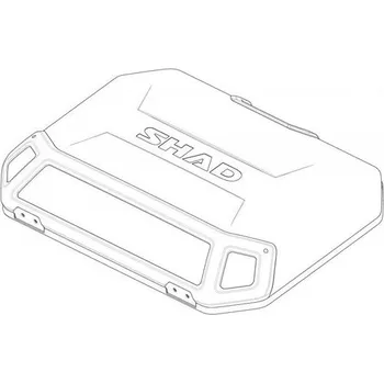 Zavazadlo na motocykl SHAD Aluminium cover SHAD 203163RB (pro kufry TERRA) černý