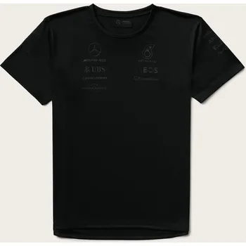 Dámské tričko Mercedes AMG Petronas F1 dámské týmové triko AMG STEALTH černé - XS