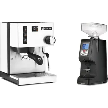 Kávovar Rancilio Silvia BC, white + Eureka Atom 60, black