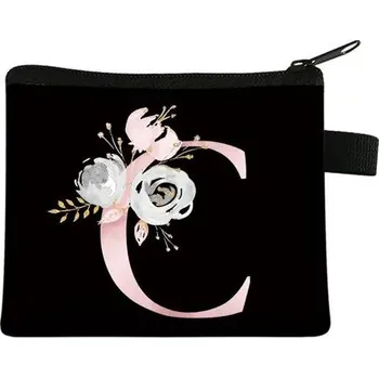 Peněženka Peněženka s květinovým potiskem ve tvaru písmen - C