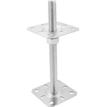 Tesařské kování DOMAX Patka sloupu PSR 100 stavitelná se šroubem M20 100 x 250 x 3 mm pozinkovaná 1 ks