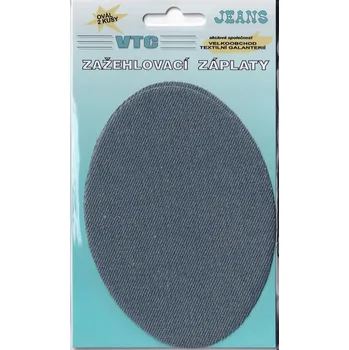 Záplaty nažehlovací JEANS 13,5 x 9,5 - světle modrá
