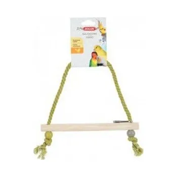 Pro ptáka Houpačka pro ptáky dřevěná s provazem 27cm Zolux