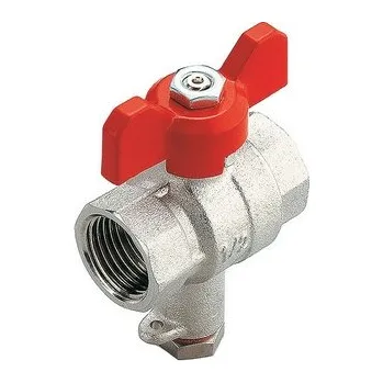 Ventil TIEMME 1/2" kulový kohout s vývodem M 10x1 mm pro teplotní čidlo, plnoprůtokový