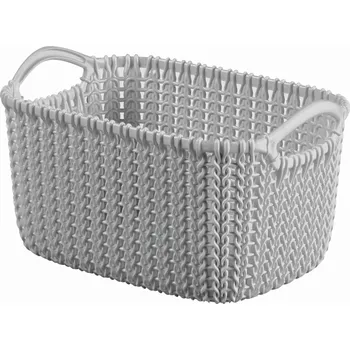 Úložný box CURVER KNIT XS 3L Košík 25 x 17,5 x 14 cm šedý 03675-099 free_store_pickup