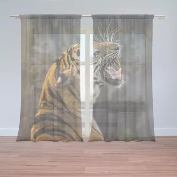 Záclona Záclony Řvoucí tygr: 2 ks - 150x250 cm - Sablio