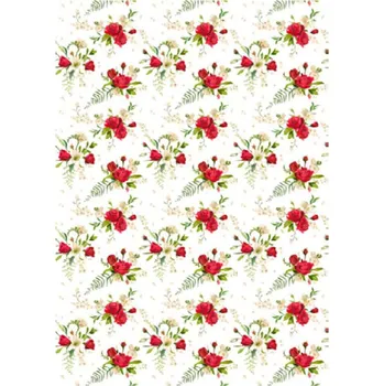 Umělecký papír Cadence Rýžový papír Cadence, A4 - Červené kytice růží, menší