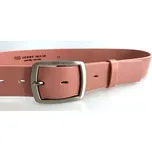 PENNY BELTS Kožený opasek 46503 růžový - 100 cm