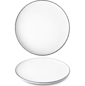 Talíř G. Benedikt | Mělký talíř, šedá linka, 29 cm, Optimo hand painted