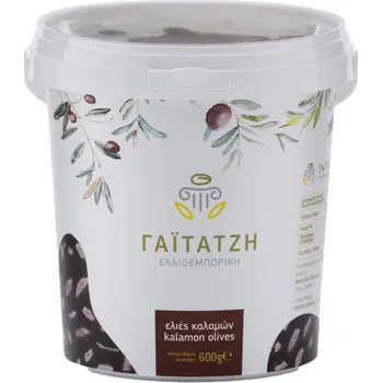 Sušená potravina Gaitatzi černé olivy Kalamata s peckou 600g