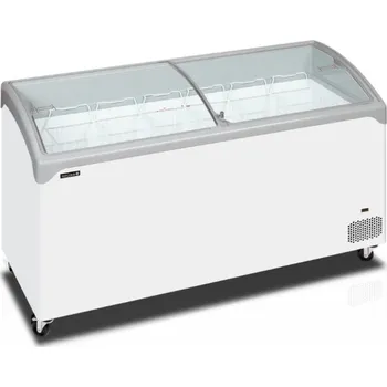Lednice TEFCOLD NIC 501 SCEB | Prosklený Pultový Mrazák na Nanuky | 475 l, se zámkem, včetně 6 košů