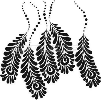 The Crafter´s Workshop Šablona TCW 6"x6" (15,2x15,2 cm) - Peacock Feathers