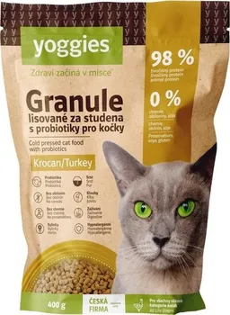 Krmivo pro kočku Yoggies Granule pro kočky s probiotiky krocaní 1,2 kg