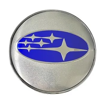 Poklice na kolo Krytky kol, pokličky na kola SUBARU 60mm stříbrná modrá