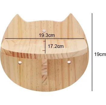 Dřevěný nábytek pro kočky | škrabadlo, houpačka, schody - nástěnná police 03
