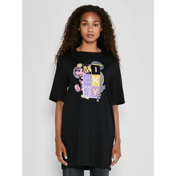 Dámské tričko Noisy May dámské prodloužené triko Disney Micky černé Velikost: M