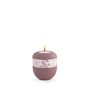 Smuteční dekorace Keramická miniurna Pastell II - Tmavě růžová