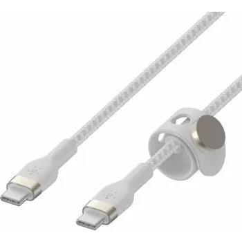 Belkin BOOST CHARGE USB-C/USB-C kabel, 3m, bíly - odolný PRO Flex