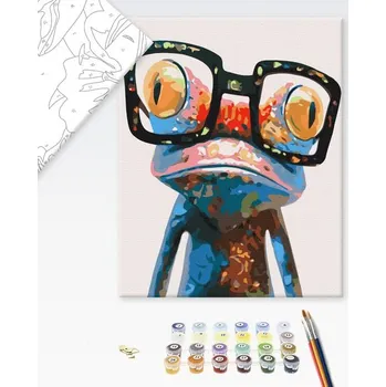 Brushme Malování podle čísel žába s brýlemi