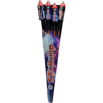 Zábavní pyrotechnika Rakety Starship (4 ks)