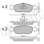 METELLI Sada brzdových destiček, kotoučová brzda 2201561