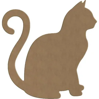 Výtvarná sada Gomille Dřevěný výřez k dekoraci Gomille, 23x24 cm - Kočka, velká