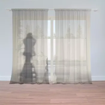 Záclona Záclony Šachy: 2 ks - 150x250 cm - Sablio