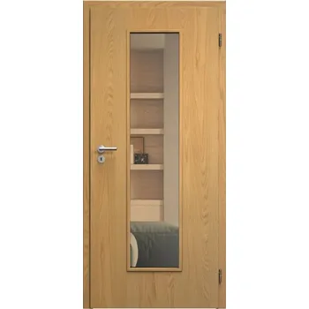 Interiérové dveře SAPELI ELEGANT KOMFORT M55 - DÝHA - OTOČNÉ DVEŘE VČ. ZÁRUBNĚ - Dub natur Průchozí šířka (cm): 90, Průchozí výška (cm): 210, Typ skla: Planibel bronz