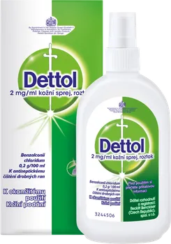 Dezinfekce Reckitt Benckiser Dettol antiseptický sprej 0,2 % 100 ml
