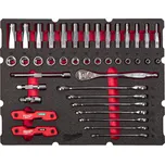 Milwaukee 4932493640 PACKOUT™ pěnová vložka s gola sadou 3/8" a kombinovaných klíčů (Sada 55 dílů)