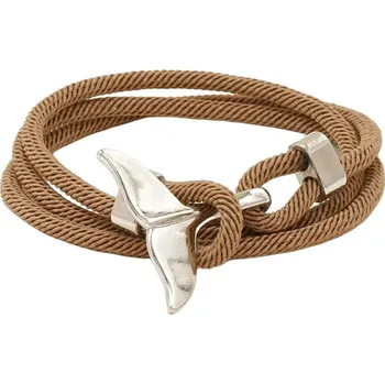 Náramek Náramek Velrybí ploutev Stříbrná B0471, Barva béžová