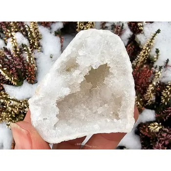 Přírodní kámen Křemeno-kalcitová geoda z Maroka 60g