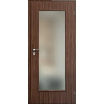 Interiérové dveře SAPELI ELEGANT KOMFORT M40 - DÝHA - OTOČNÉ DVEŘE VČ. ZÁRUBNĚ - Ořech americký Průchozí šířka (cm): 90, Průchozí výška (cm): 197, Typ skla: Satináto bílé