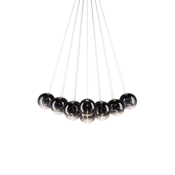 Lodes Random Cloud 23 ø23, závěsné svítidlo LED 23 x 5W 2700K, kouřové sklo, rozměr 141x115cm