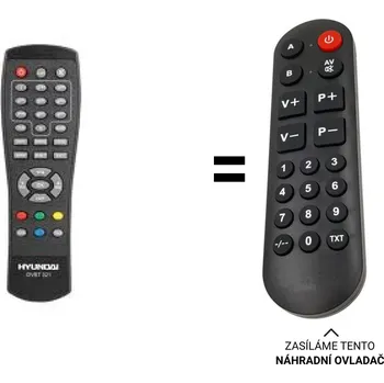 Hyundai DVBT321,DVBT421U,DVBT440U náhradní dálkový ovladač pro seniory